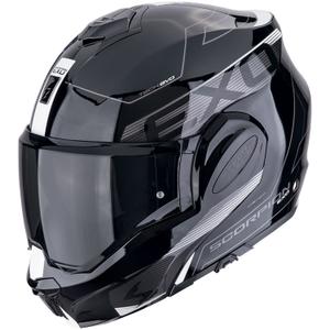 Opvouwbare motorhelm Scorpion EXO-TECH EVO TRAVELLER zwart-wit