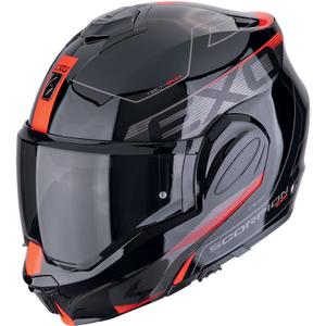 Opvouwbare motorhelm Scorpion EXO-TECH EVO TRAVELLER zwart-rood
