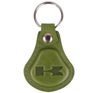 Leren sleutelhanger Kawasaki groen