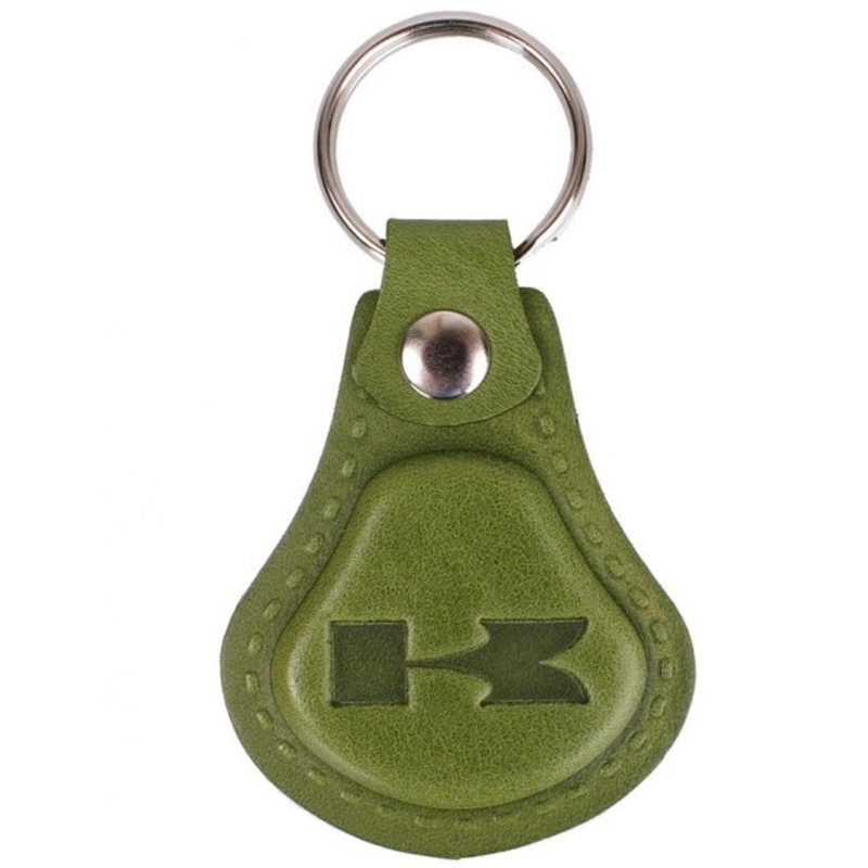 Leren sleutelhanger Kawasaki groen