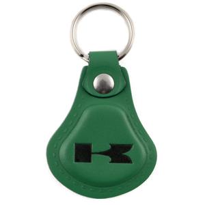 Leren sleutelhanger Kawasaki donkergroen
