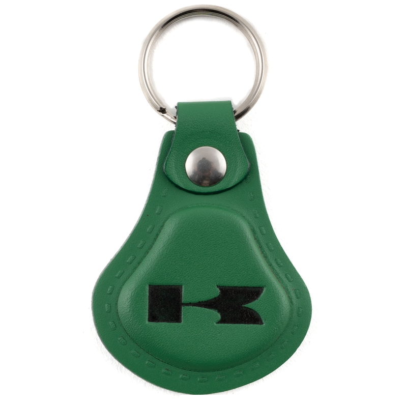 Leren sleutelhanger Kawasaki donkergroen