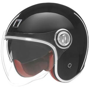 NOX PREMIUM Heritage open motorhelm zwart