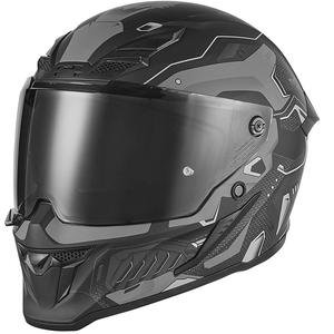 NOX Exclusive Goliath Berserk Full Face Motorhelm Matzwart-Titanium