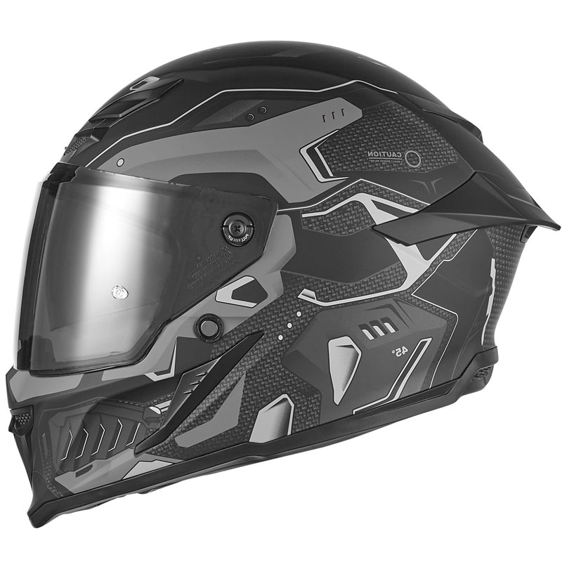 NOX Exclusive Goliath Berserk Full Face Motorhelm Matzwart-Titanium