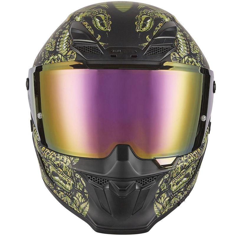 Integraal motorhelm NOX Exlusiv Goliath Mythology mat zwart-goud