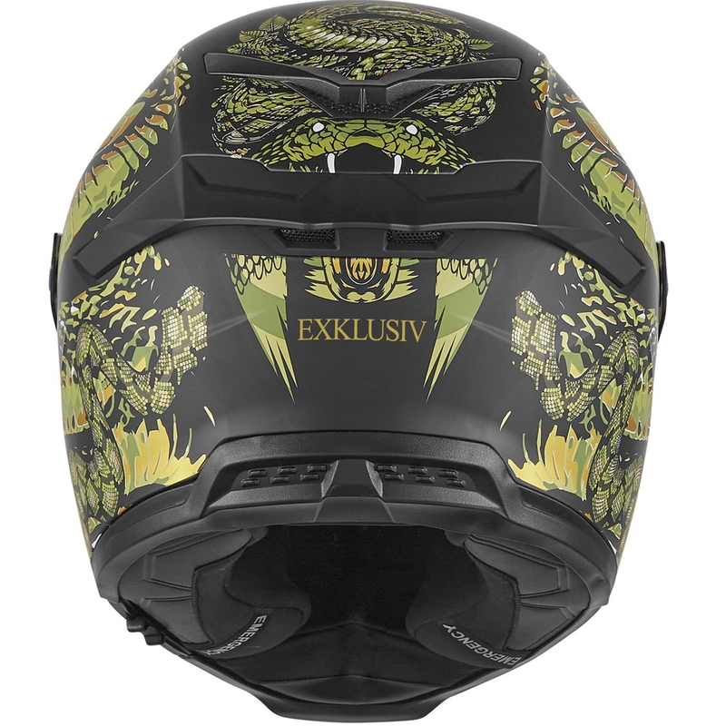 Integraal motorhelm NOX Exlusiv Goliath Mythology mat zwart-goud