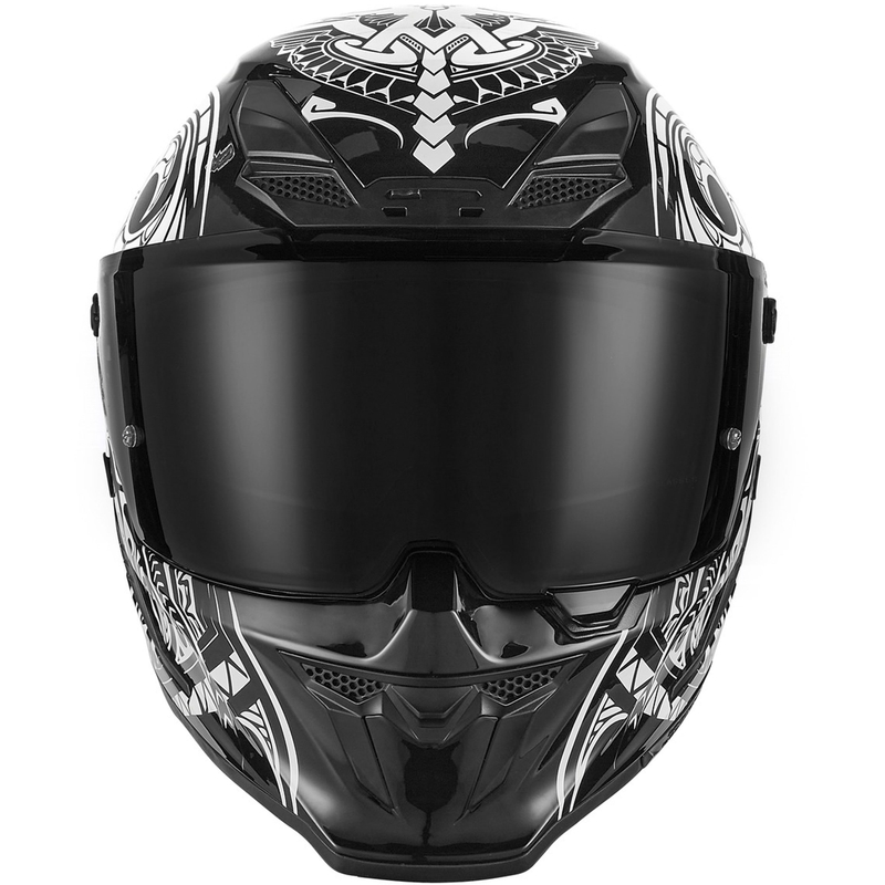 NOX Exclusive Goliath Maori integraal motorhelm zwart-wit
