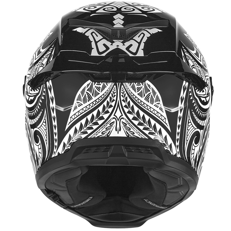NOX Exclusive Goliath Maori integraal motorhelm zwart-wit