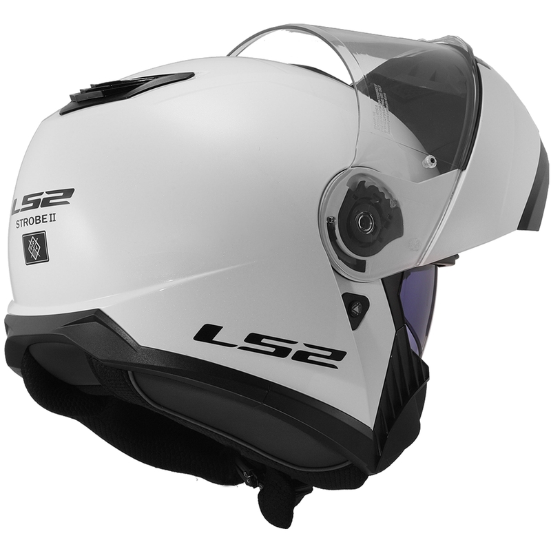 Opklaphelm LS2 FF908 Strobe II wit glanzend