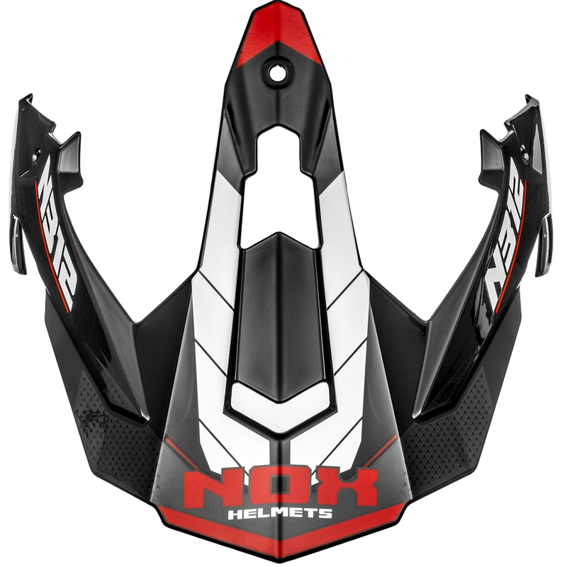 Vizier voor motorhelmen NOX N312 Vapor wit-zwart-rood