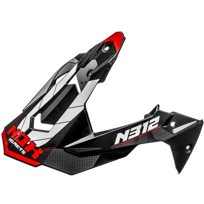 Vizier voor motorhelmen NOX N312 Vapor wit-zwart-rood