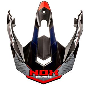 Vizier voor motorhelmen NOX N312 Vapor zwart-blauw-rood