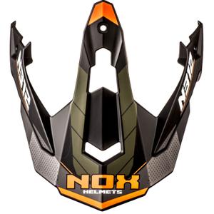 Vizier voor motorhelmen NOX N312 Vapor mat khaki-oranje