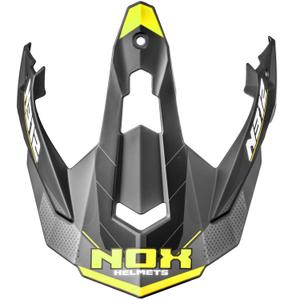 Vizier voor motorhelmen NOX N312 Vapor mat zwart-geel