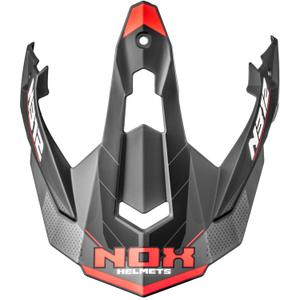 Vizier voor motorhelmen NOX N312 Vapor mat zwart-rood