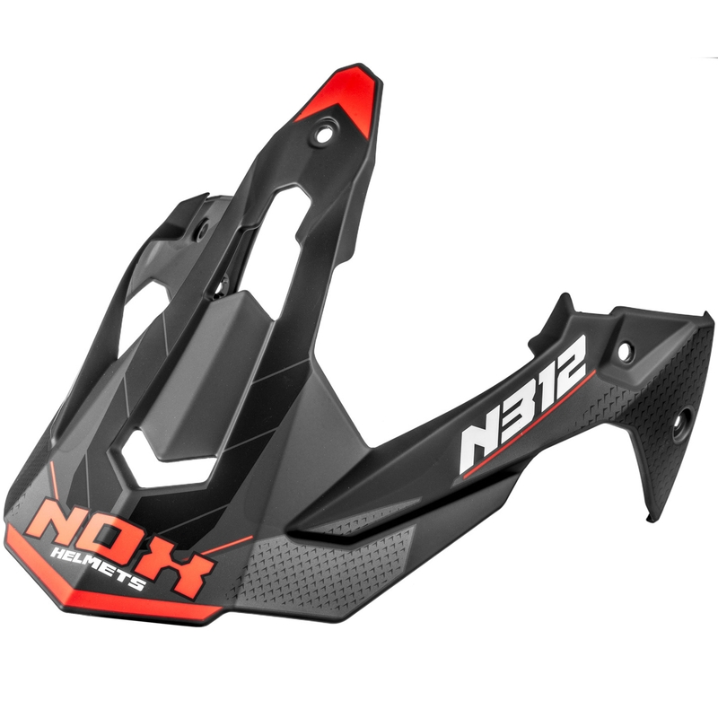 Vizier voor motorhelmen NOX N312 Vapor mat zwart-rood