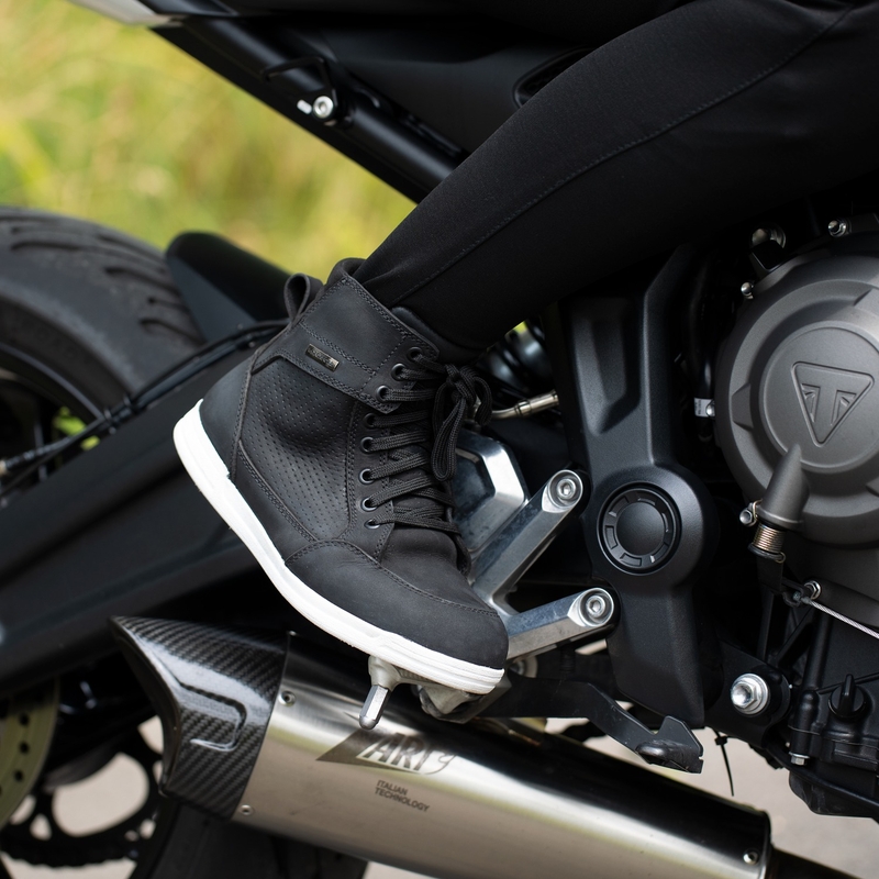 Dames motorlaarzen Oxford Kickback Air zwart