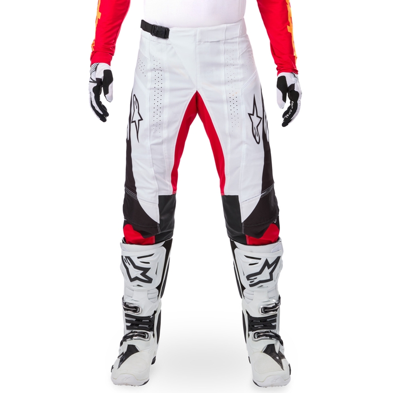 Alpinestars Techstar crossbroek limited edition Diepzwart-wit-fluorrood-oranje