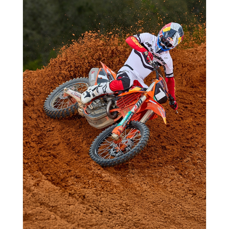 Alpinestars Techstar crossbroek limited edition Diepzwart-wit-fluorrood-oranje