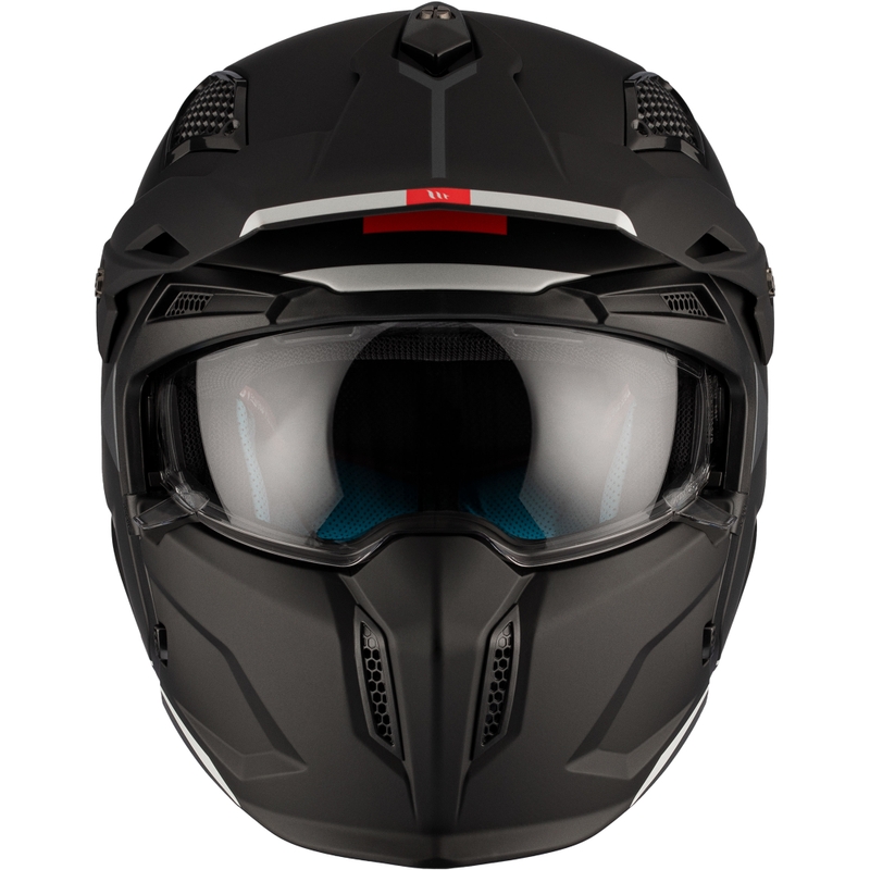 Open helm met masker MT Streetfighter SV S Solid A1 zwart mat