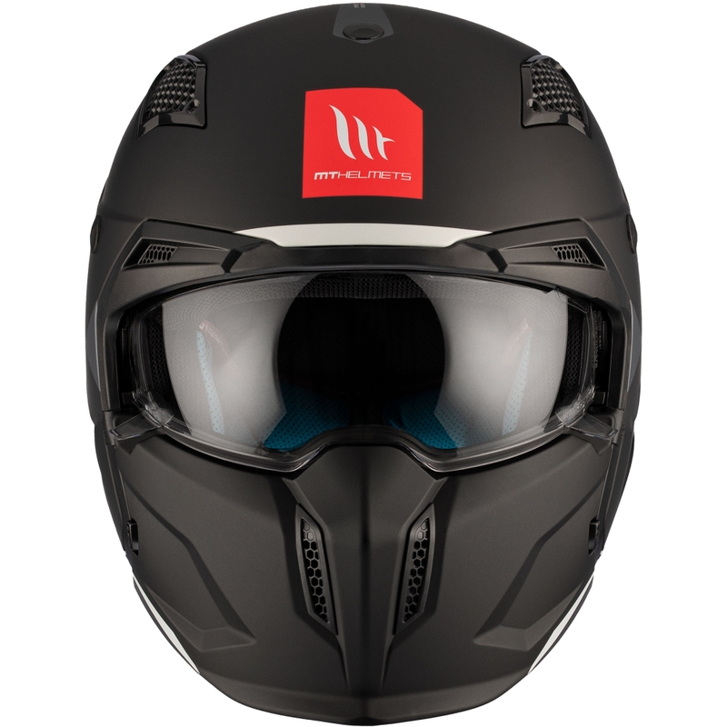 Open helm met masker MT Streetfighter SV S Solid A1 zwart mat