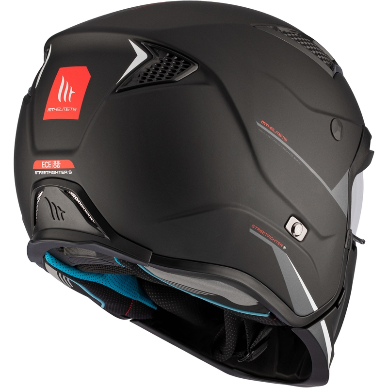 Open helm met masker MT Streetfighter SV S Solid A1 zwart mat