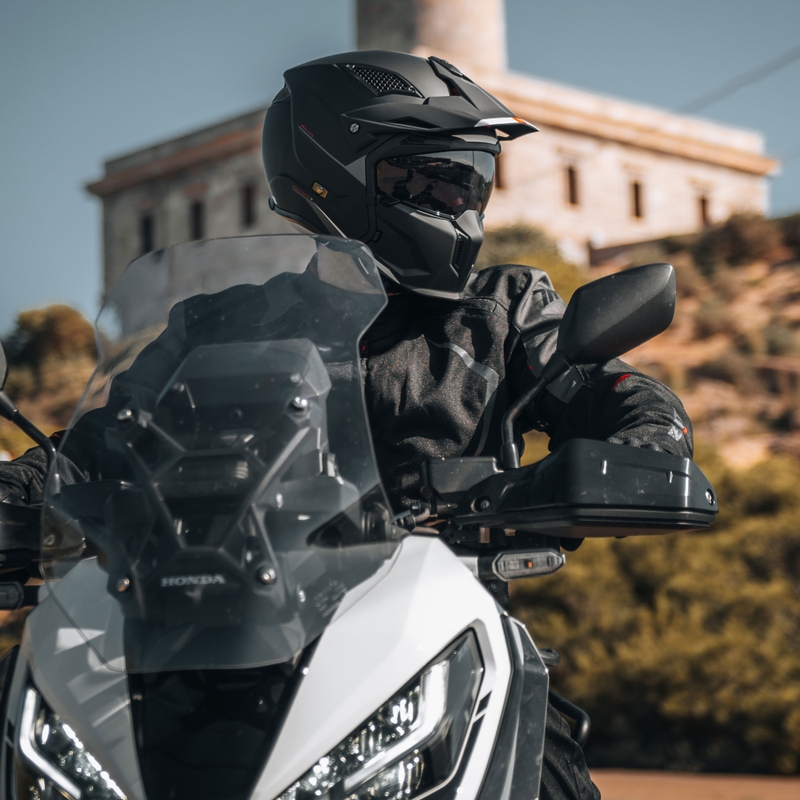 Open helm met masker MT Streetfighter SV S Solid A1 zwart mat