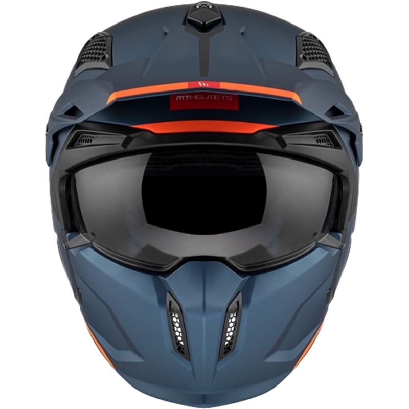 Open helm met masker MT Streetfighter SV S Solid A7 mat blauw