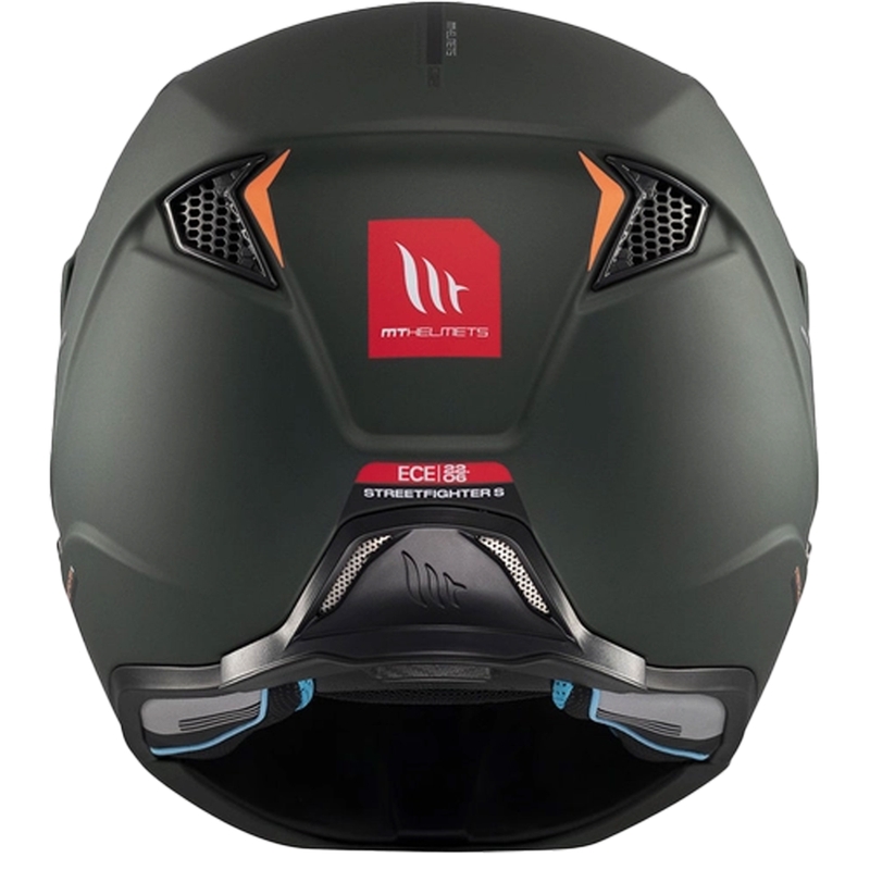 Open helm met masker MT Streetfighter SV S Solid A6 matgroen