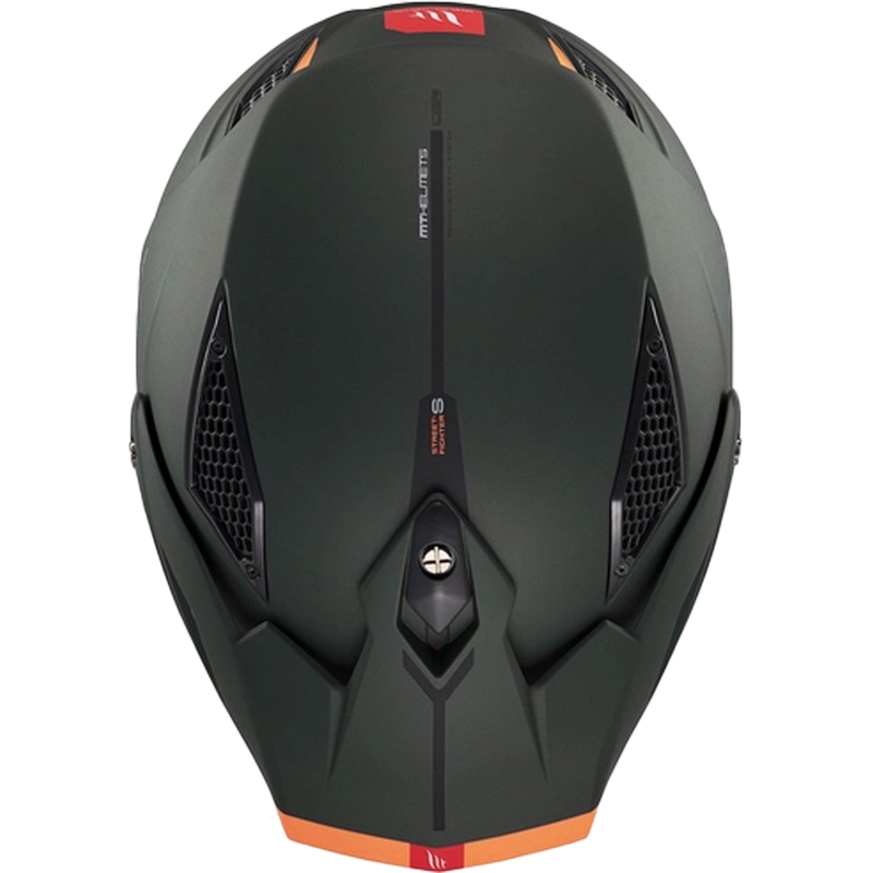 Open helm met masker MT Streetfighter SV S Solid A6 matgroen