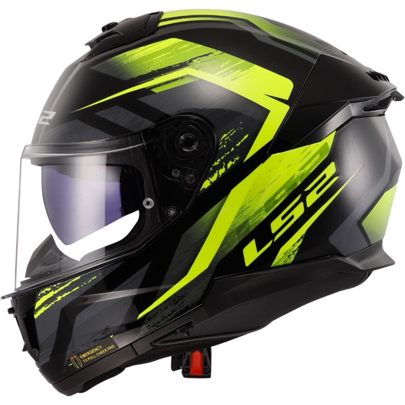 Integraal motorhelm LS2 FF808 Stream II Fury zwart-fluogeel