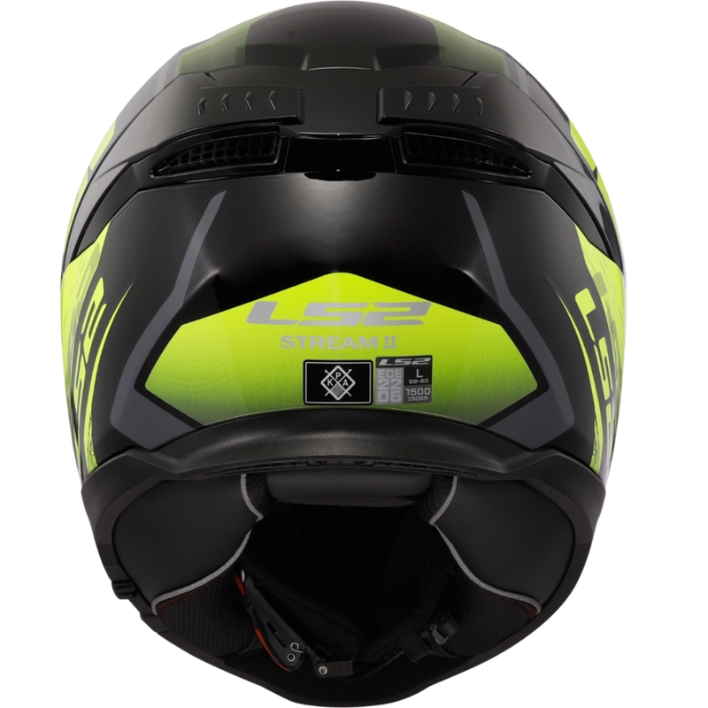 Integraal motorhelm LS2 FF808 Stream II Fury zwart-fluogeel