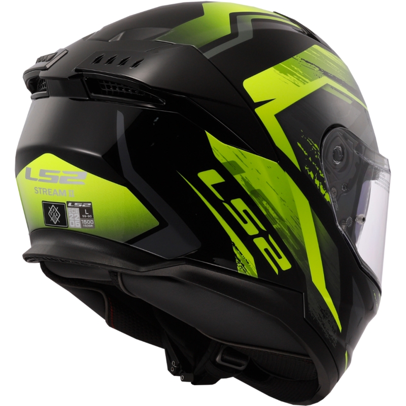 Integraal motorhelm LS2 FF808 Stream II Fury zwart-fluogeel