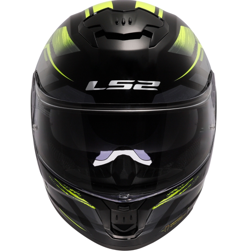 Integraal motorhelm LS2 FF808 Stream II Fury zwart-fluogeel