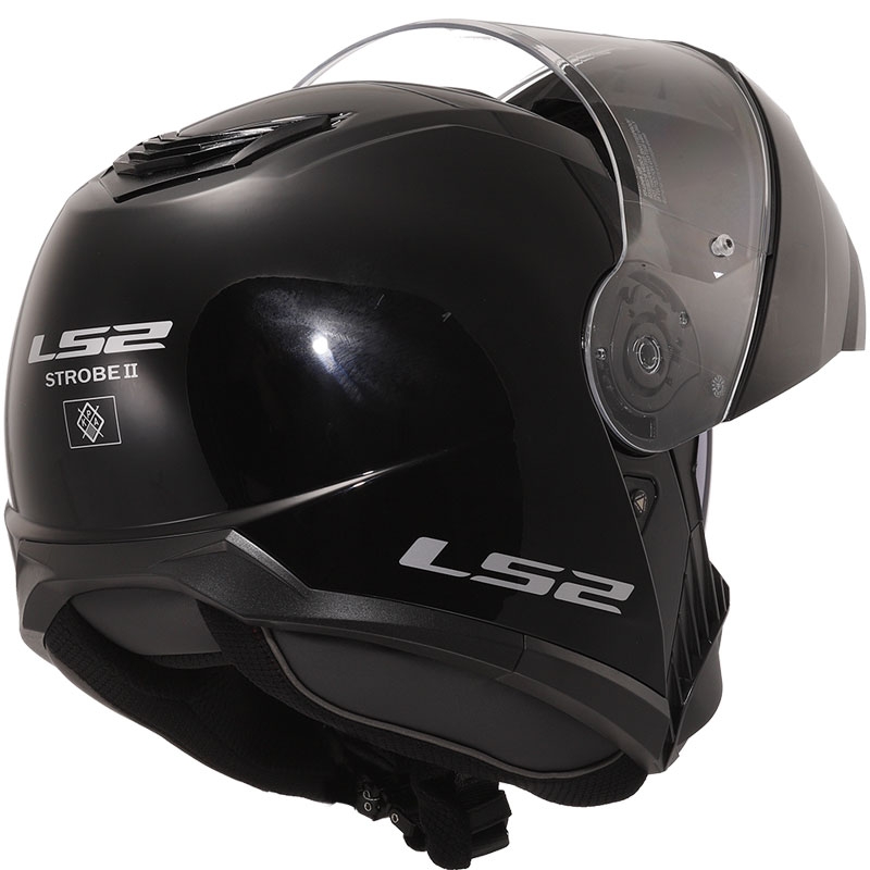 Opklaphelm LS2 FF908 Strobe II zwart glans