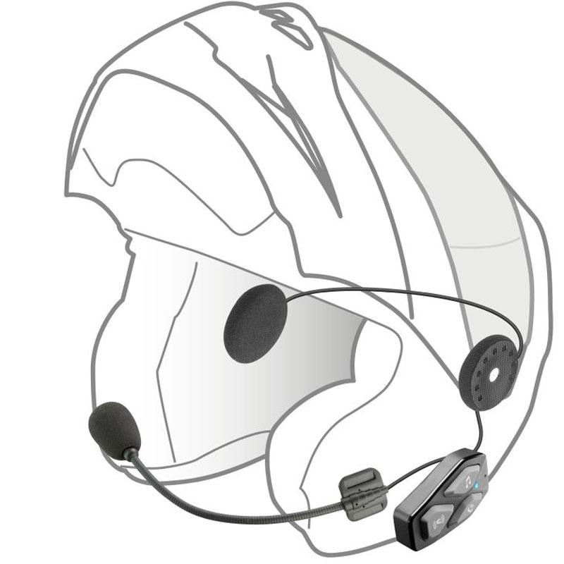 Bluetooth-headset voor gesloten en open helmen Interphone U-COM3 met HD-luidsprekers
