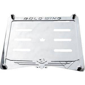 RVS plaat onder kentekenplaat Gold Wing