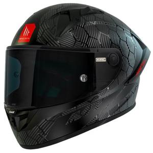 MT KRE+ Carbon Solid A11 Geïntegreerde Motorhelm zwart glans