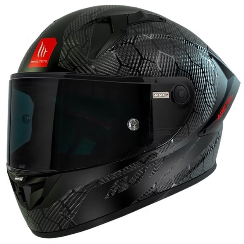Integraal motorhelm MT KRE+ Carbon Solid A11 glanzend zwart