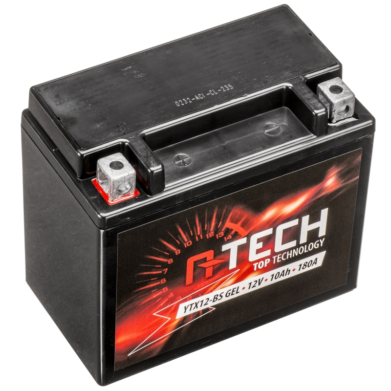 Gelaccu A-TECH 12V, YTX12-BS, 10Ah, 180A, onderhoudsvrij