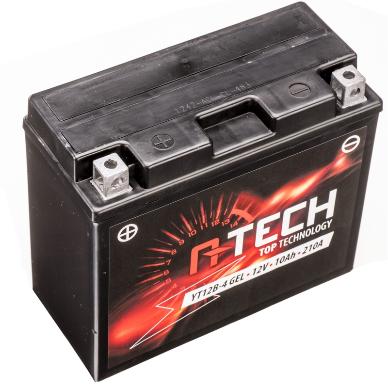 Gelaccu A-TECH 12V, YT12B-4, YT12B-BS, 12V, 10Ah, 210A, onderhoudsvrij