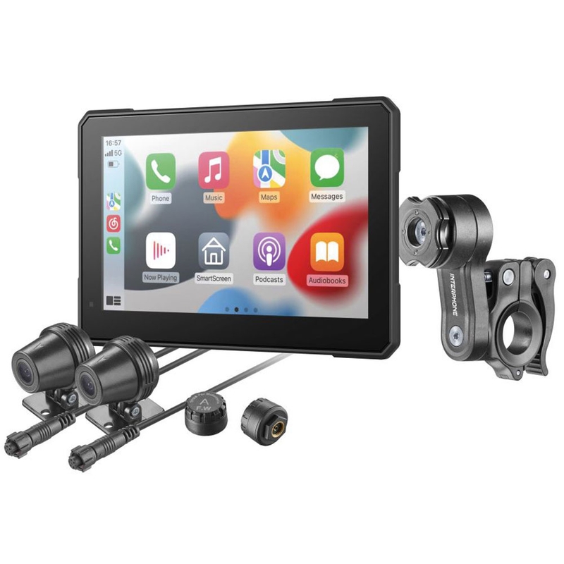 Interphone RIDESYNC70 Apple CarPlay en Android Auto display voor motorfietsen