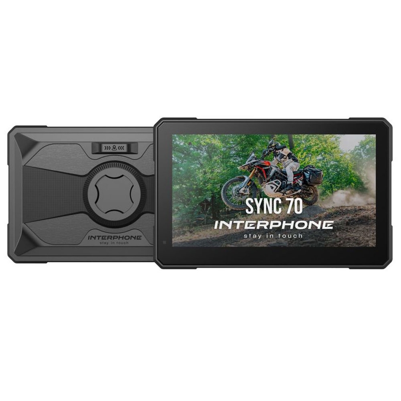 Interphone SYNC70 ESSENTIAL Apple CarPlay en Android Auto display voor motorfietsen