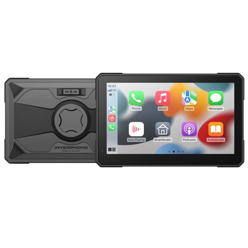 Interphone SYNC70 ESSENTIAL Apple CarPlay en Android Auto display voor motorfietsen
