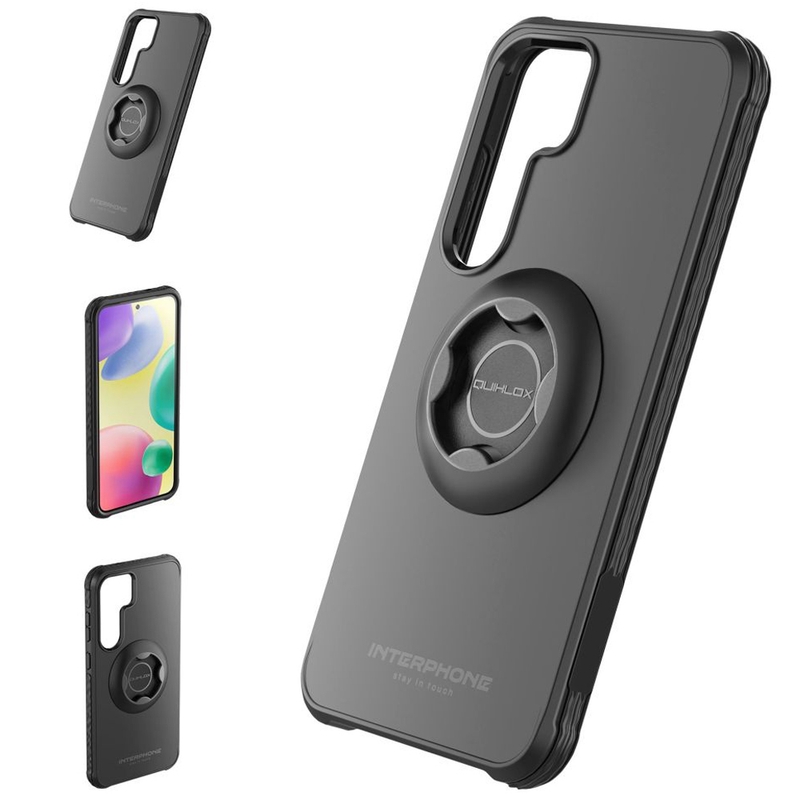 Interphone QUIKLOX Tetraforce beschermhoes voor Samsung Galaxy S25 zwart