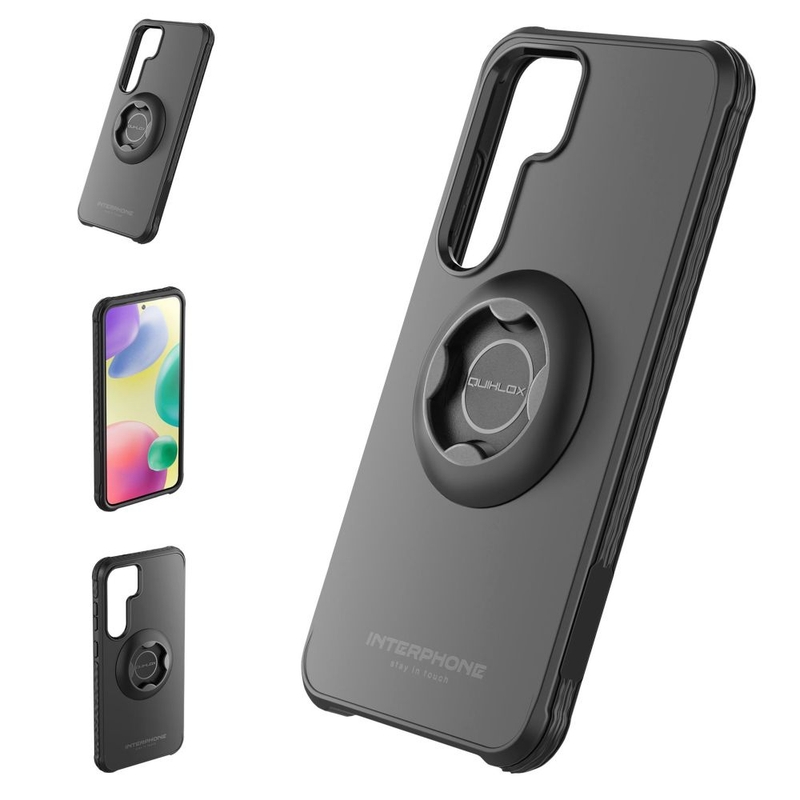 Interphone QUIKLOX Tetraforce beschermhoes voor Samsung Galaxy S25 Plus zwart