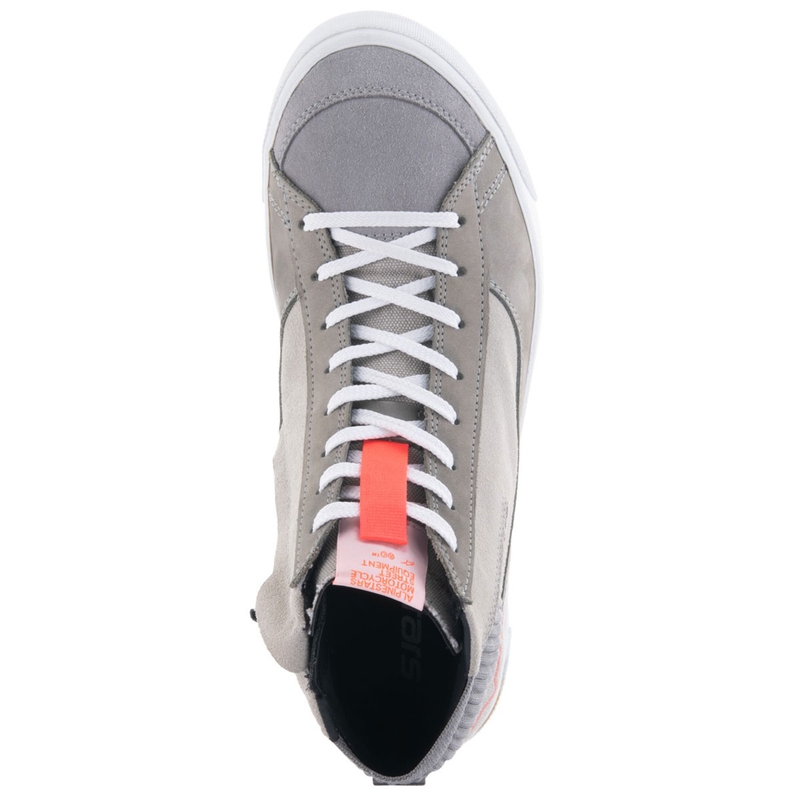 Alpinestars Stated motorlaarzen lichtgrijs-fluo rood-wit