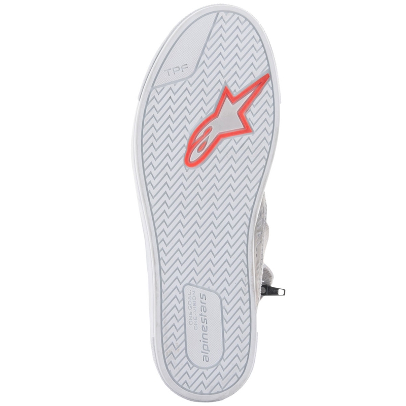 Alpinestars Stated motorlaarzen lichtgrijs-fluo rood-wit