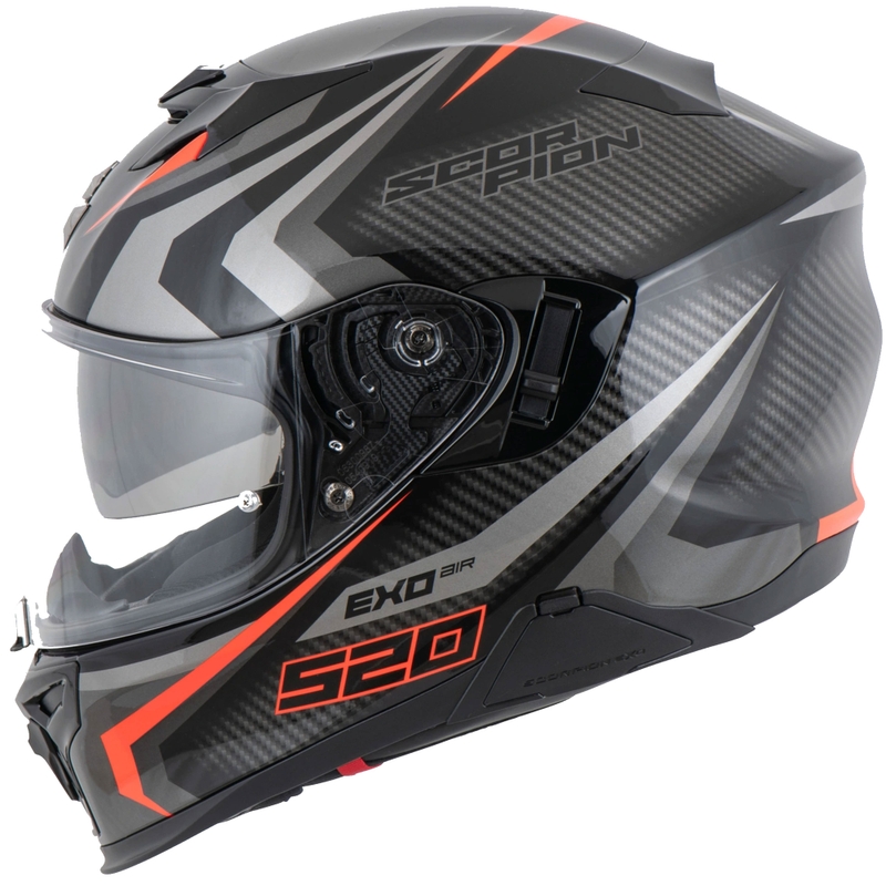 Integraalhelm Scorpion EXO-520 EVO AIR TERRA zwart-zilver-rood uitverkoop